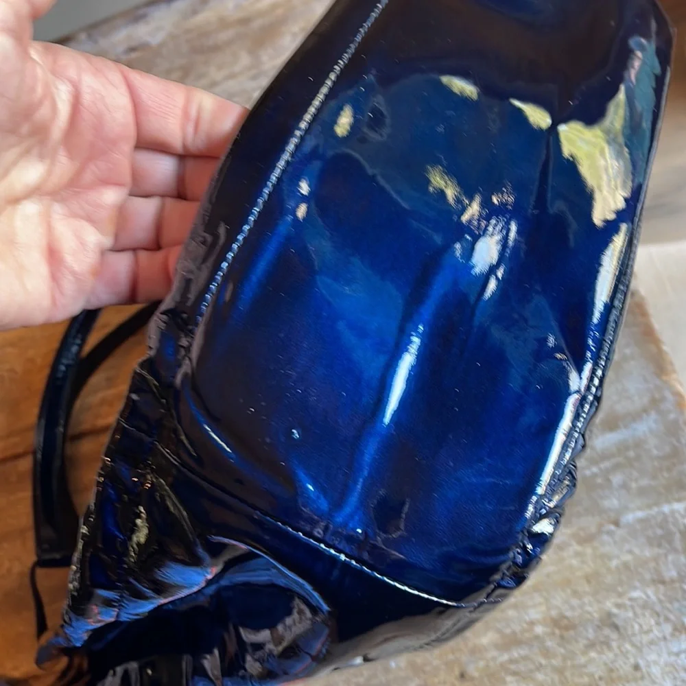COPY - Merci Marie Italian patent leather hobo purse never used beautiful - Picture 7 of 12